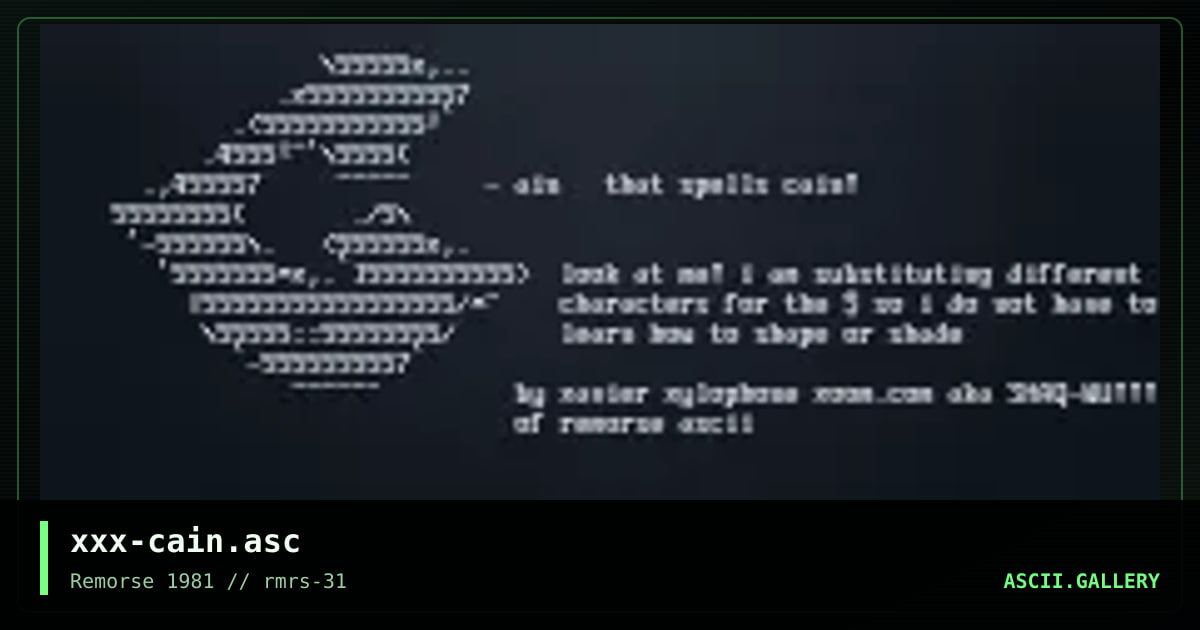 Cain, by spinsane, 1999