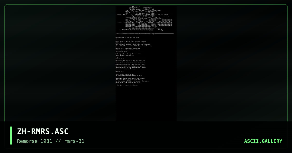 Remorse, by zerohour, 1999