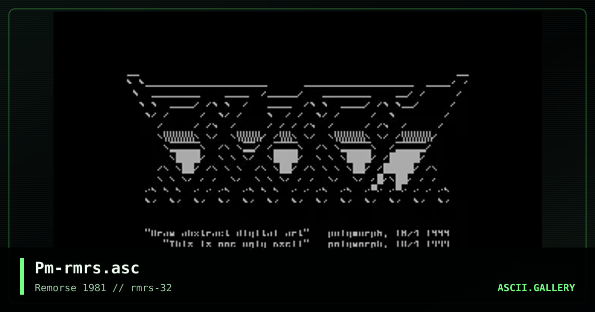 Remorse, by polymorph, 1999