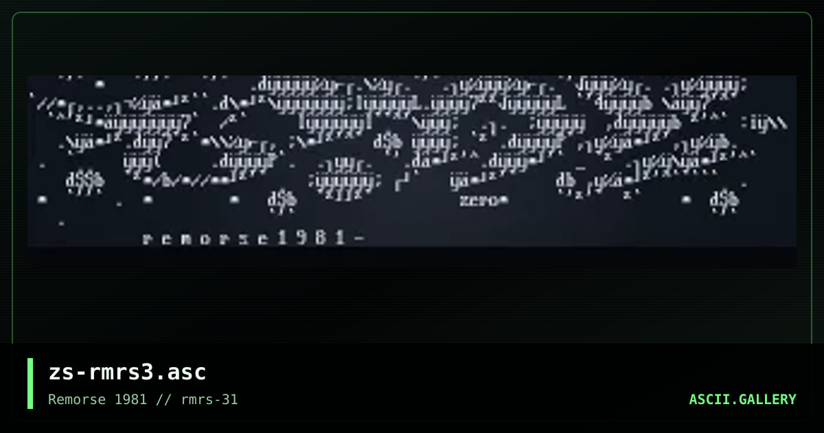 Remorse, by zerostar, 1999