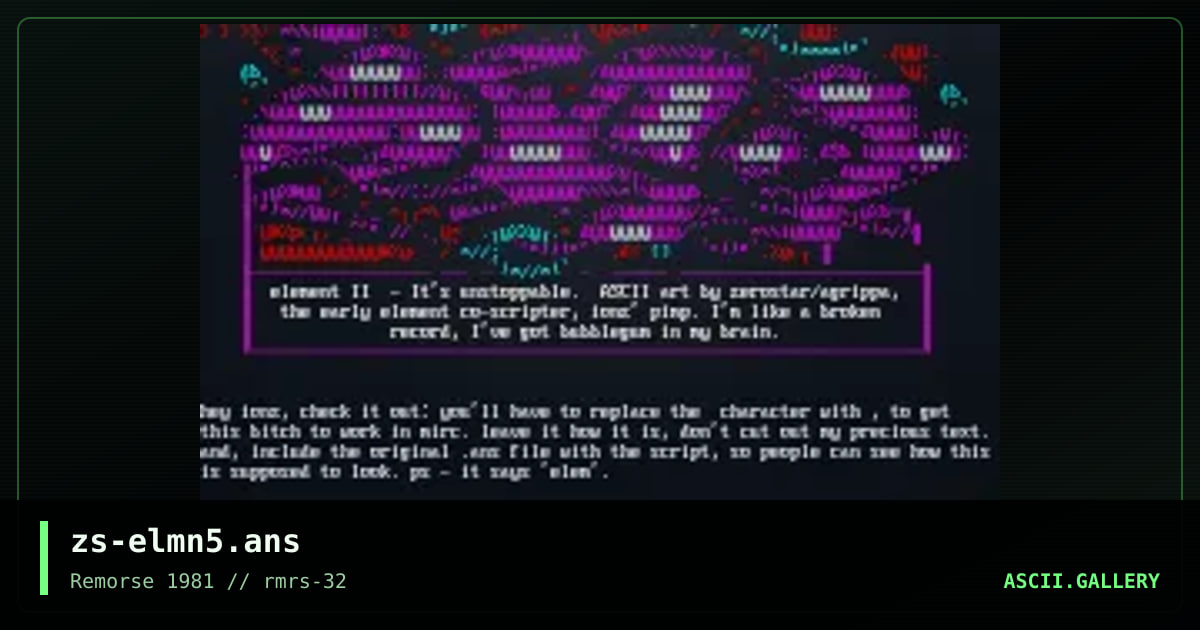 elementII, by zerostar, 1999