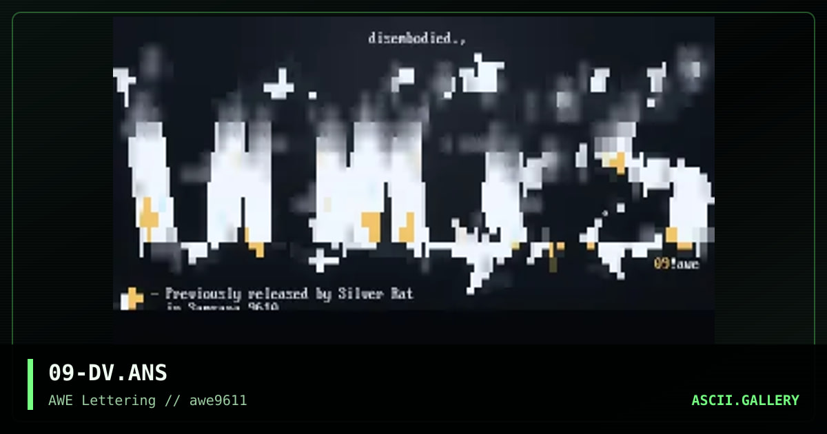 Disembodied Voices, by fluor, 1996