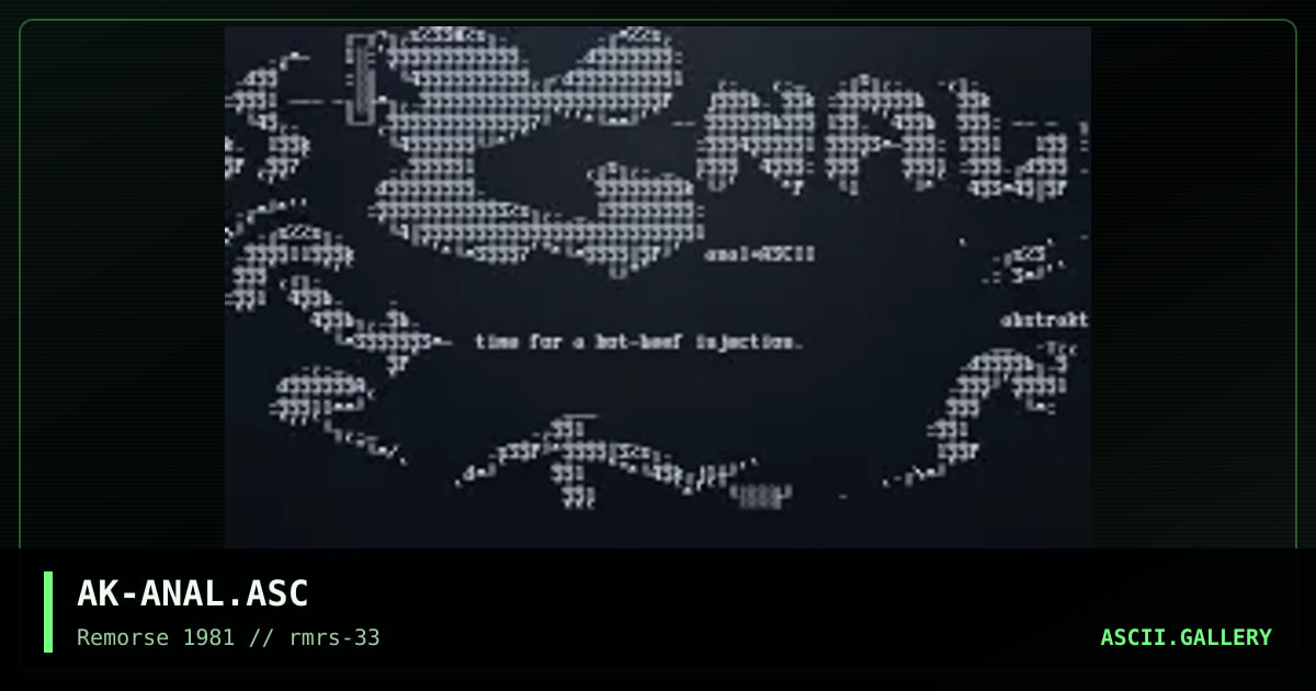 Anal, by abstrakt, 1999