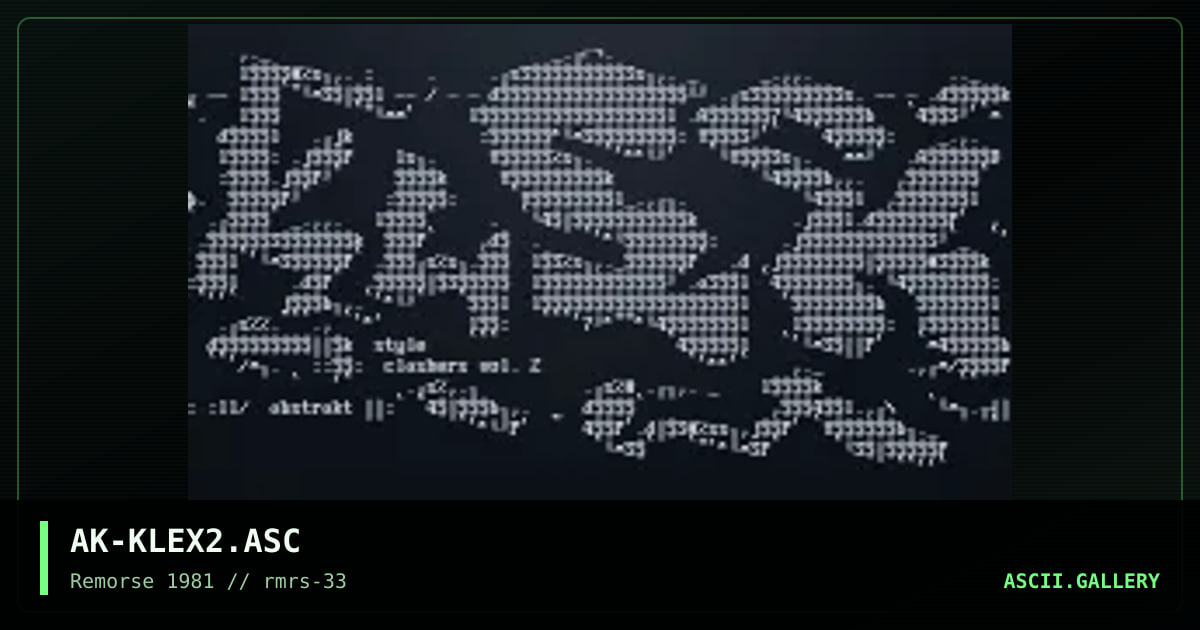 Klex, by abstrakt, 1999