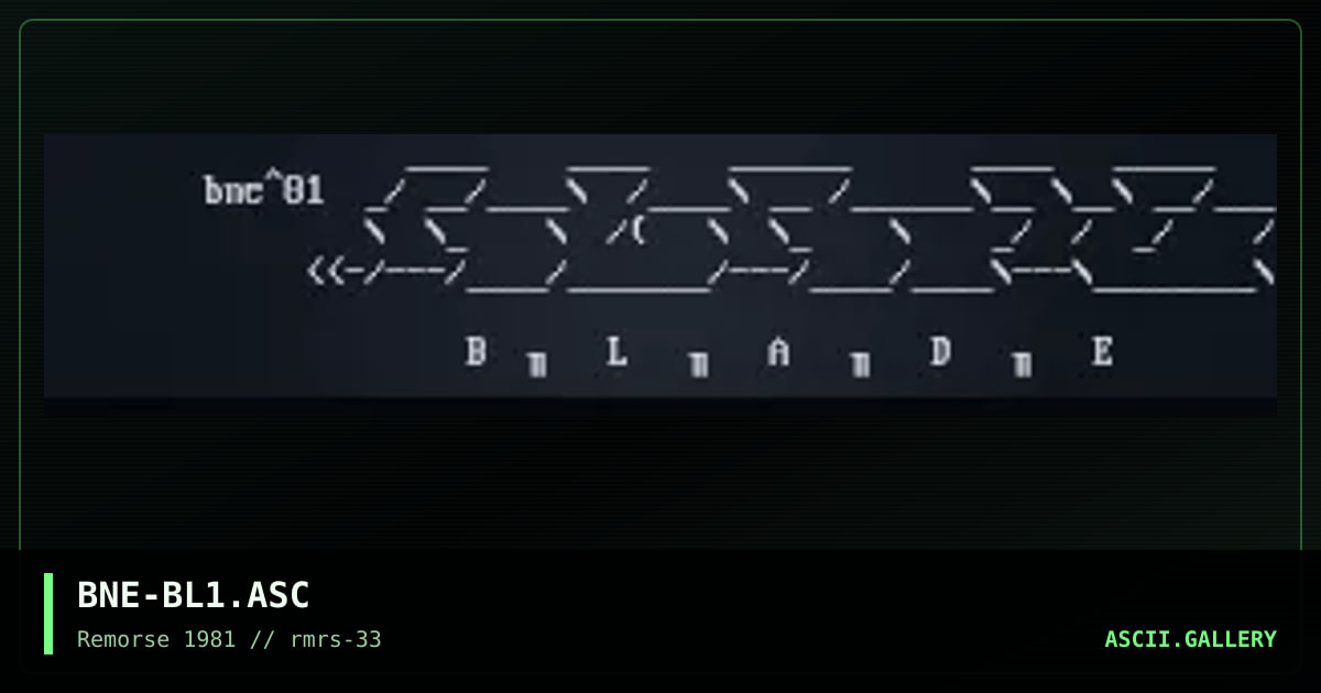 Blade Promotional, by brane, 1999