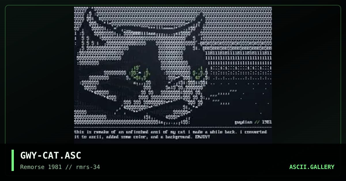 fat cat, by gwydian, 1999