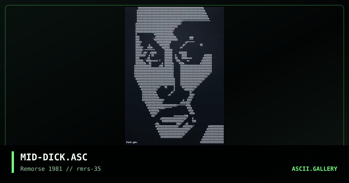 MID-DICK.ASC, by mydknight, 1999
