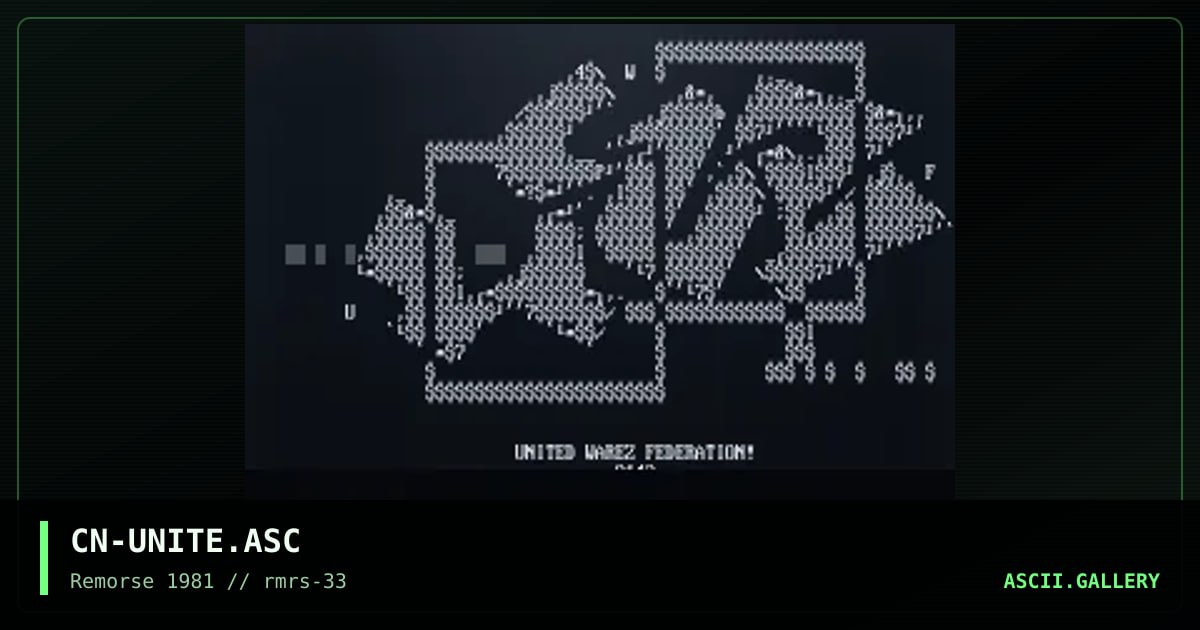 The United Warez Federation, by cain, 1999