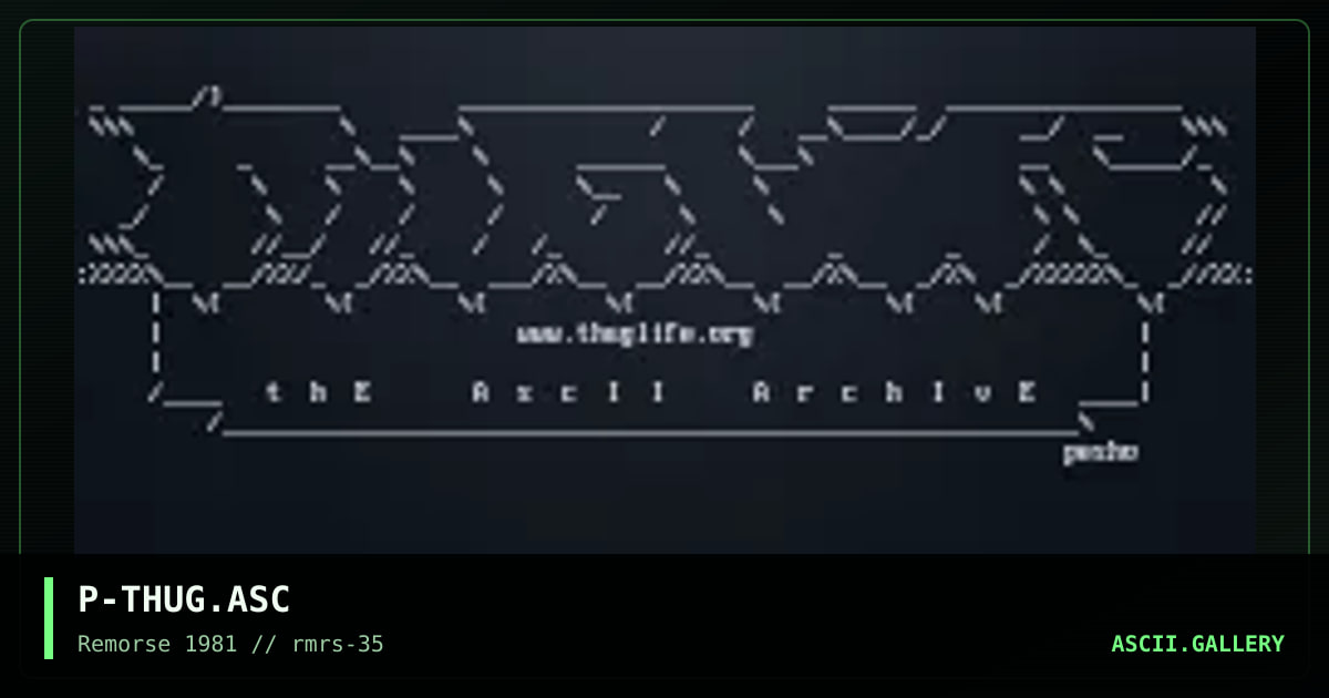 Thuglife, by pesho, 1999