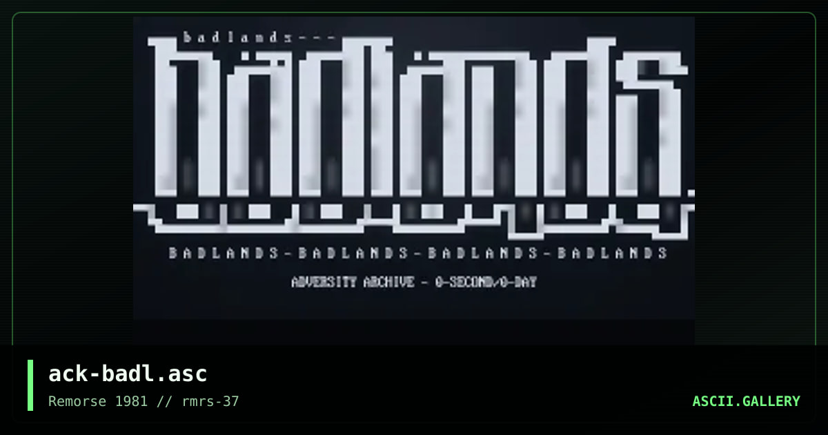 badlands, by ack, 2000
