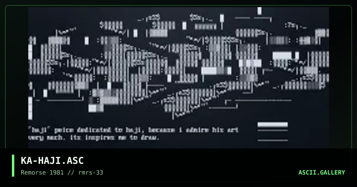 Haji, by kaeslogic, 1999