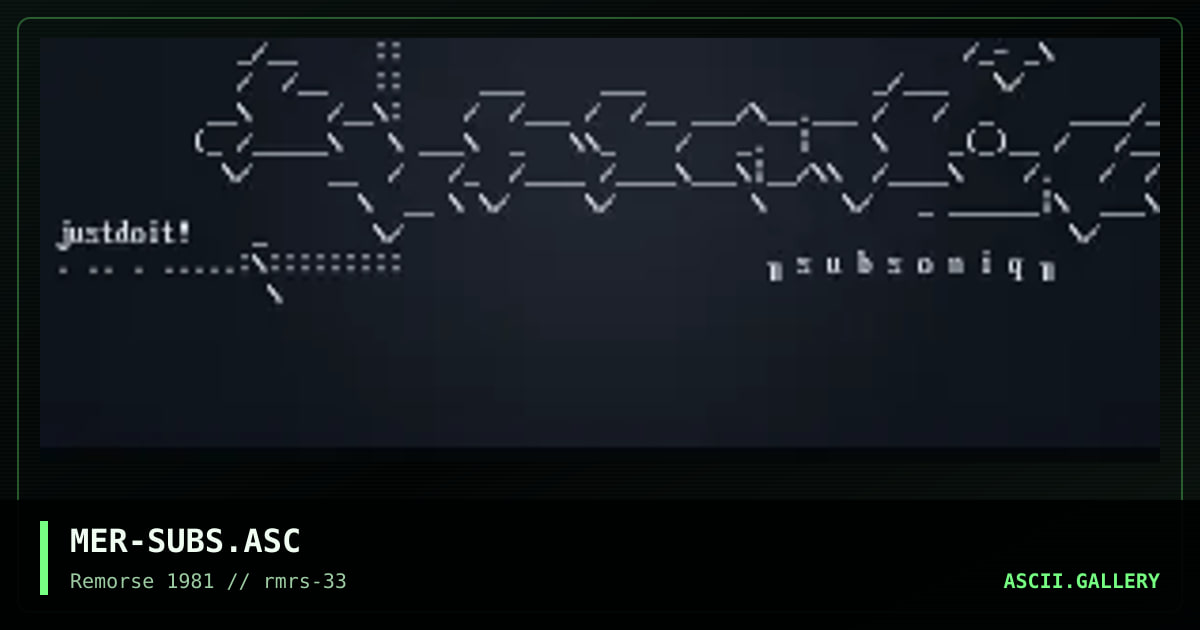 Subsonic Signature, by merlin, 1999