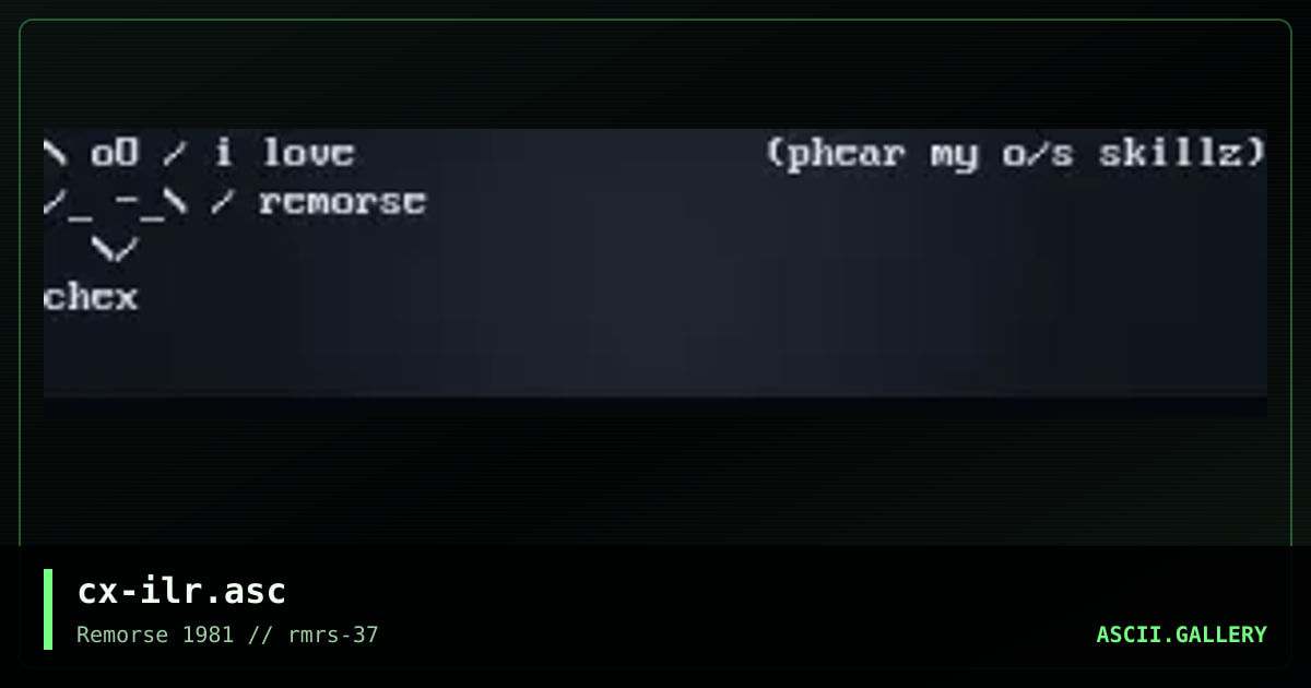 i love remorse, by cypher hex, 2000