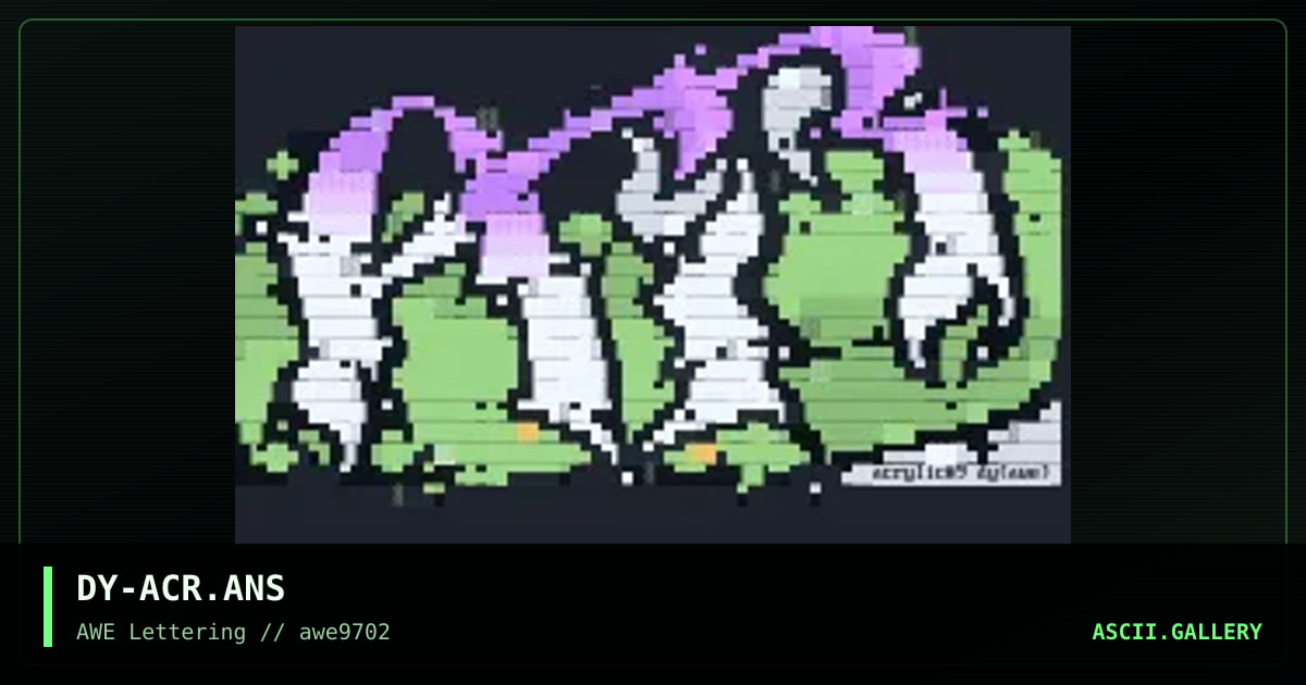 Acrylic, by discyple, 1997