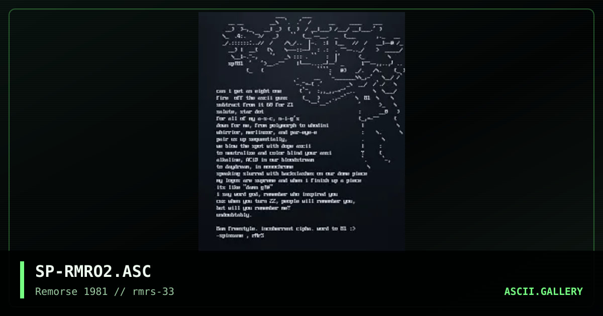 Remorse, by spinsane, 1999