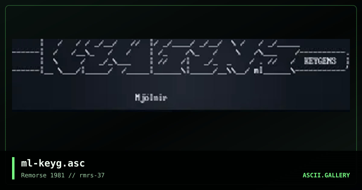 keygens, by mjolnir, 2000
