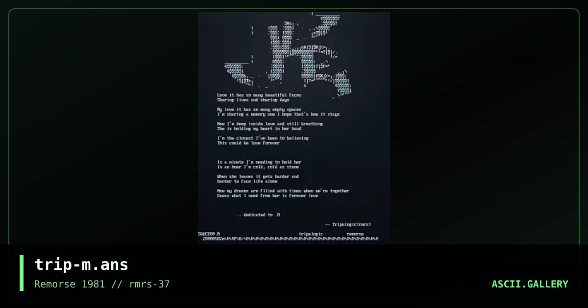dedicated to m, by tripulogic, 2000