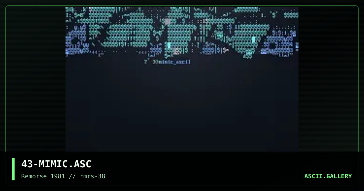 mimic promo, by aesthetic, 2000