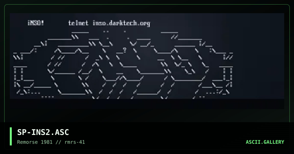 telnet inso.darktech.org, by spinsane, 2001