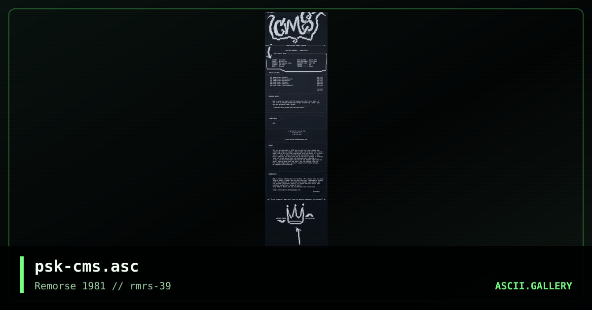 psk-cms.asc, by poskgubbe, 2001