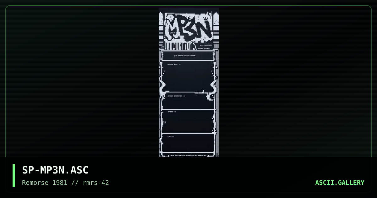 mp3n nfo layout, by spinsane, 2001