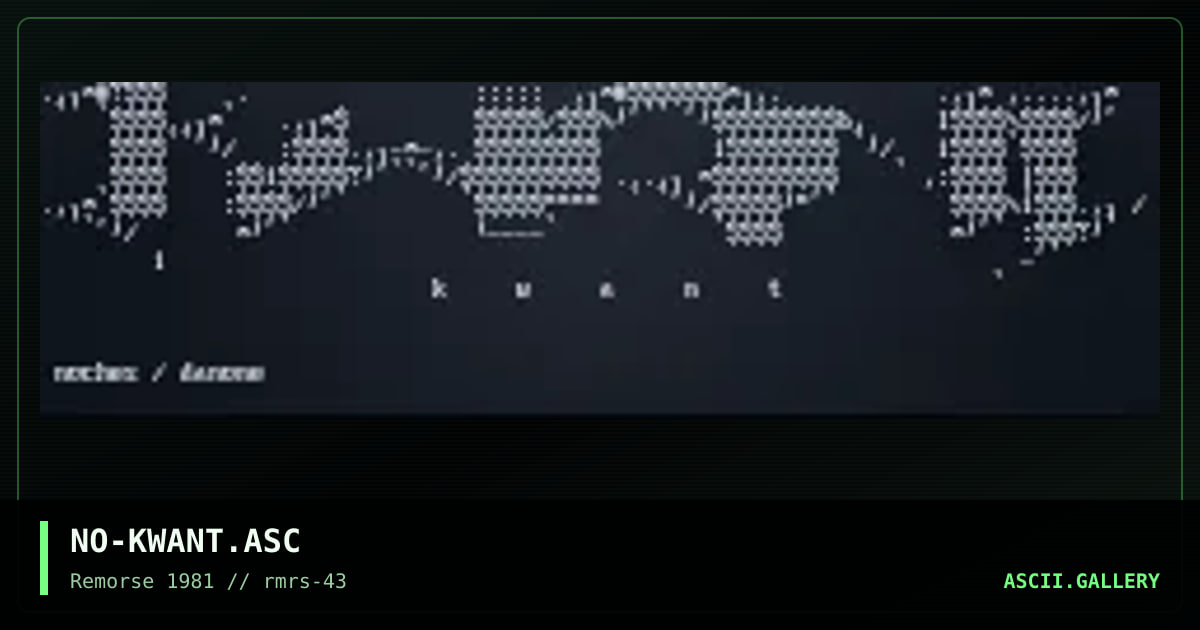 kwant, by noches, 2001