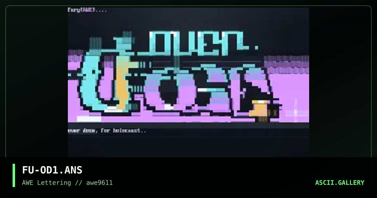 Over Dose, by fury, 1996