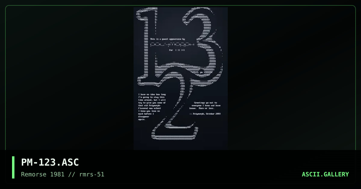 123, by polymorph, 2003