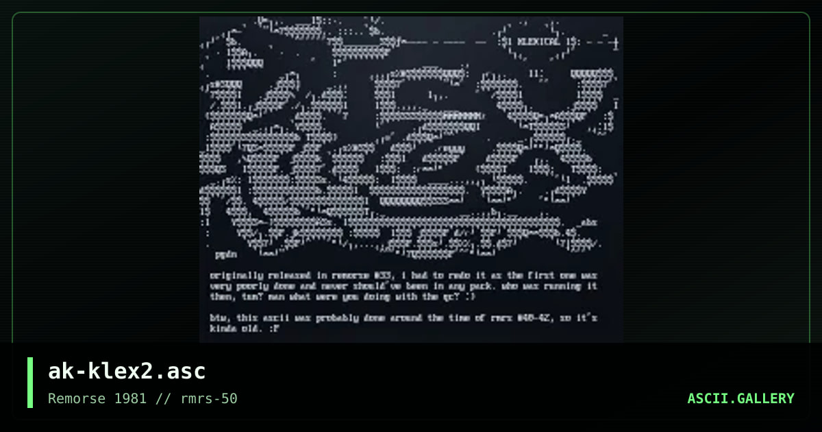 Klexical, by abstrakt, 2003