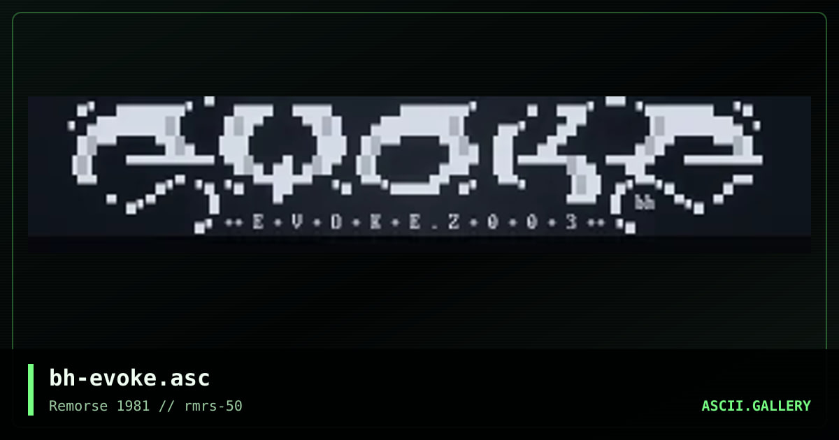 Evoke 2003, by bornholme, 2003