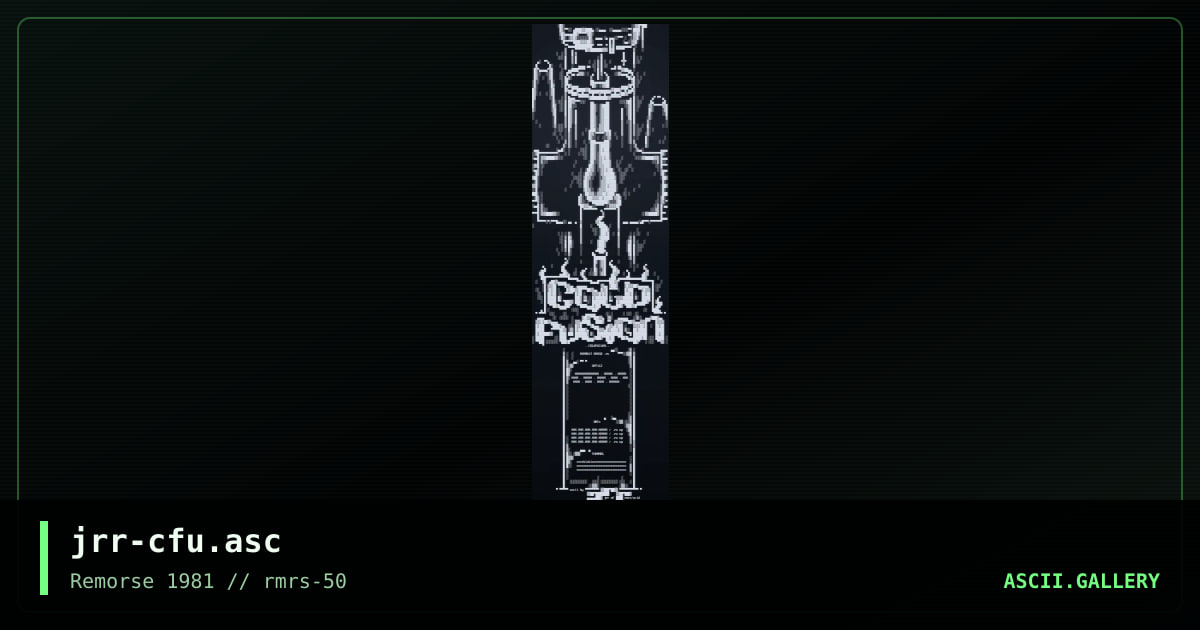 Cold Fusion, by jrr, 2003