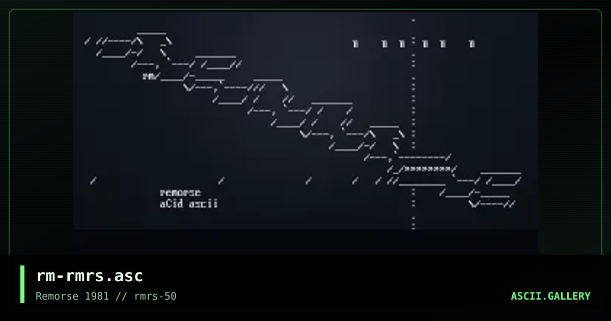 Remorse/ACiD^ASCII, by ricky martin, 2003
