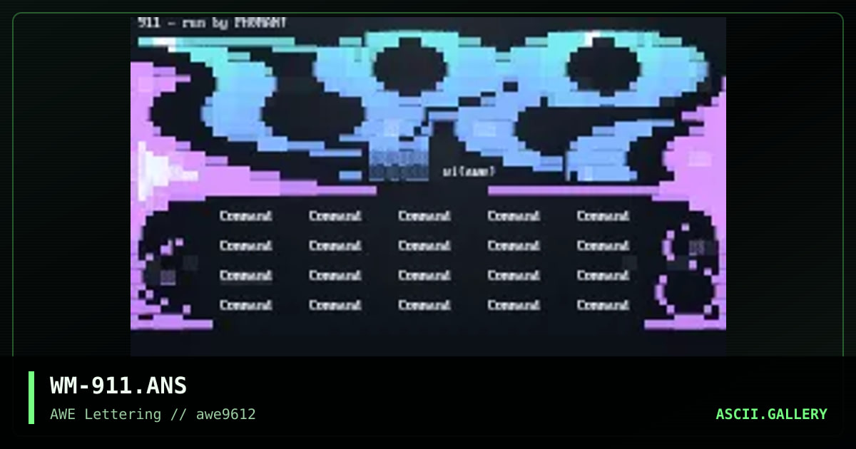 911 Menu, by widowmaker, 1996