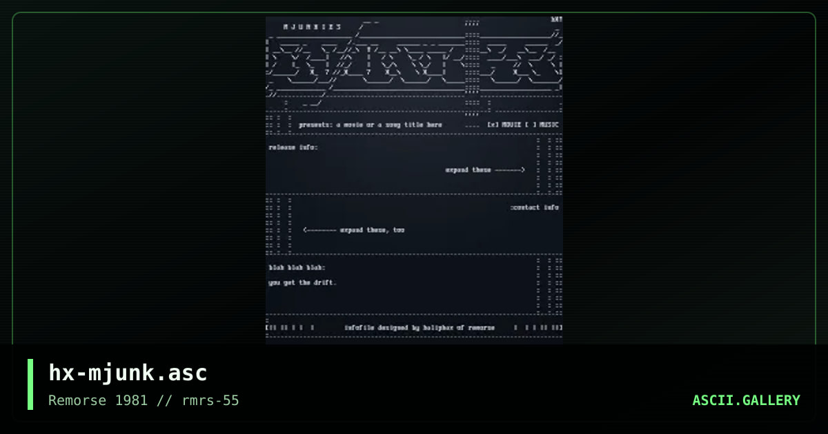 hx-mjunk.asc, by haliphax, 2004