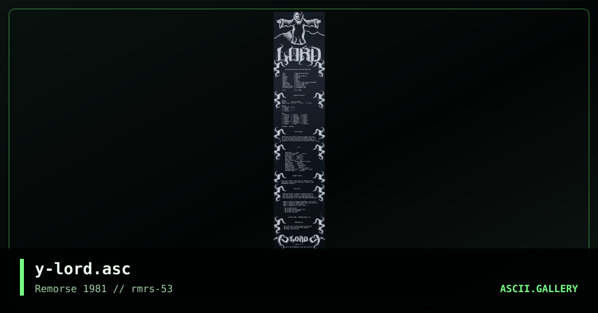 y-lord.asc, by yce, 2004