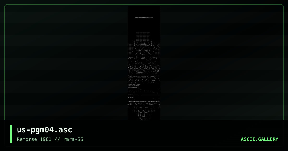 us-pgm04.asc, by scour, haliphax, hiro protagonist, ansichrist, 2004