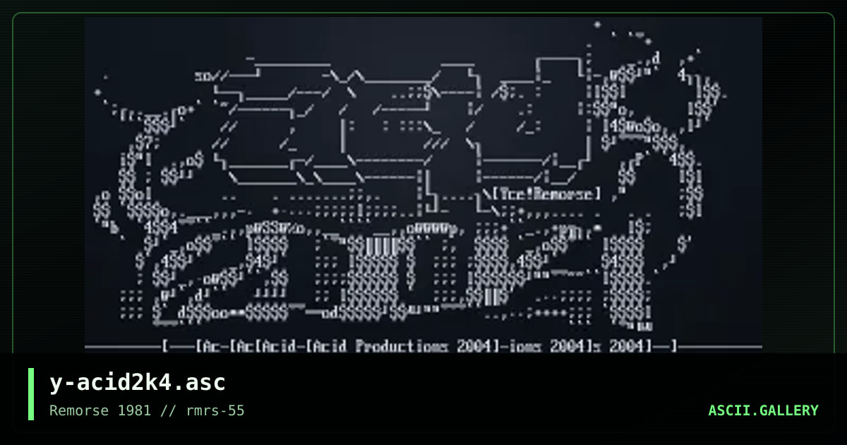 y-acid2k4.asc, by yce, 2004