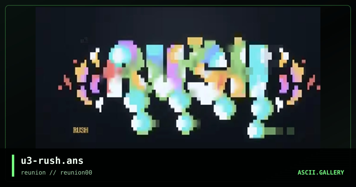 u3-rush.ans, by unseen fate, 2006