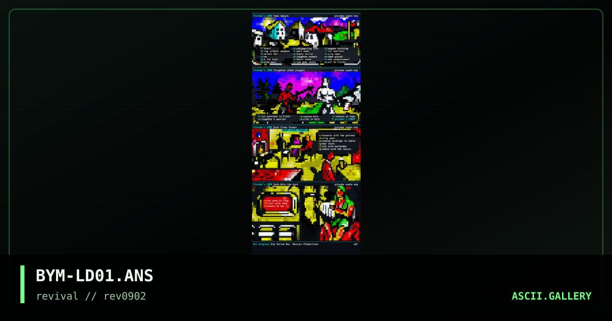 Piranha's LORD - Menus, by big yellow man, 2002