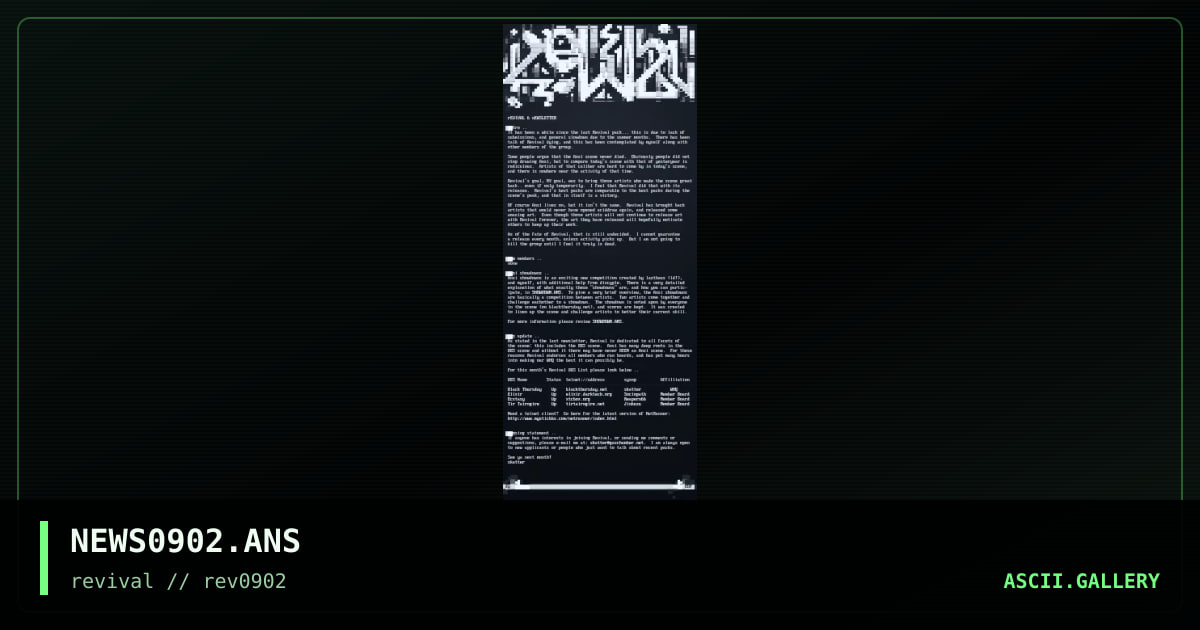 Revival #6 Newsletter, by discyple, skatter, 2002