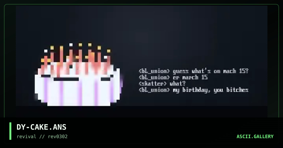 Happy Birthday bL, by discyple, 2002
