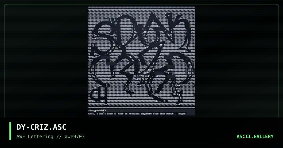 Spunk Crized, by discyple, 1997