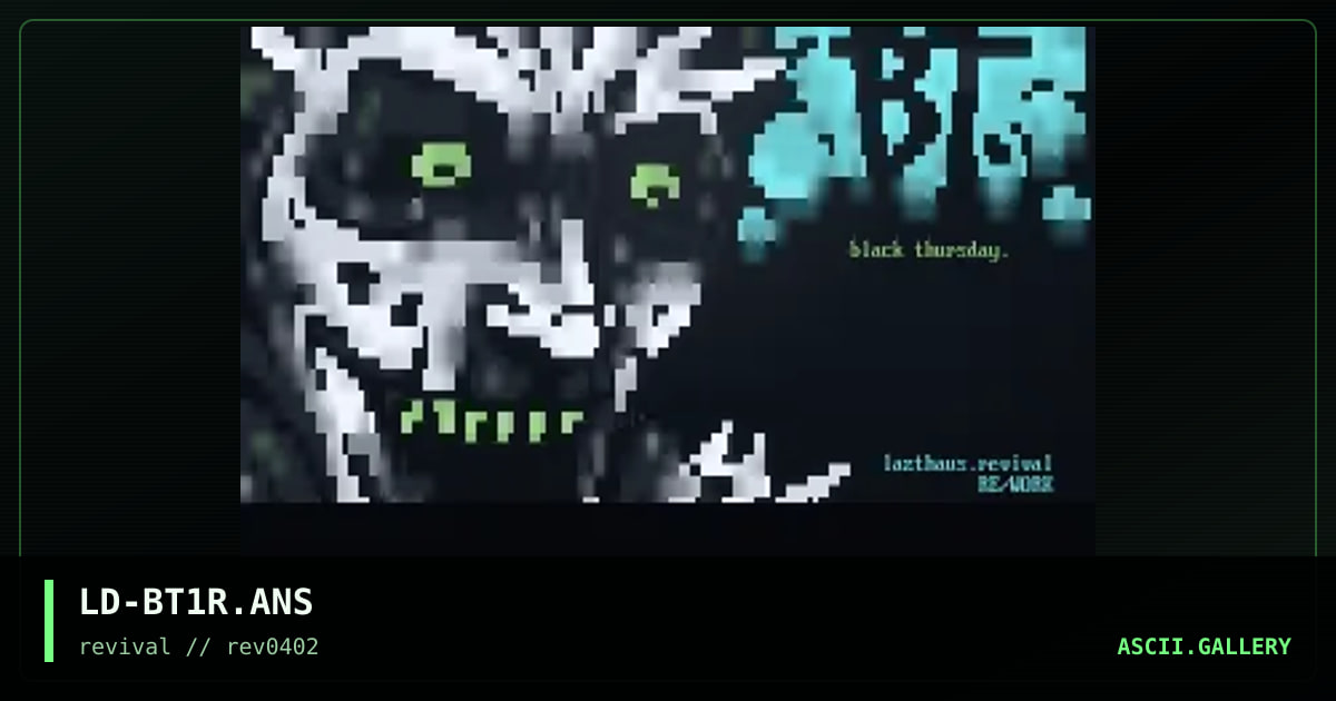 Black Thursday, by lazthaus, 2002