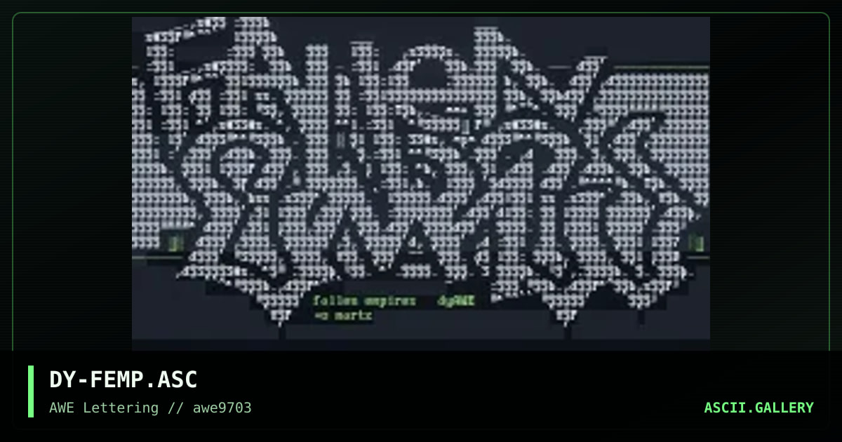 Fallen Empires, by discyple, 1997