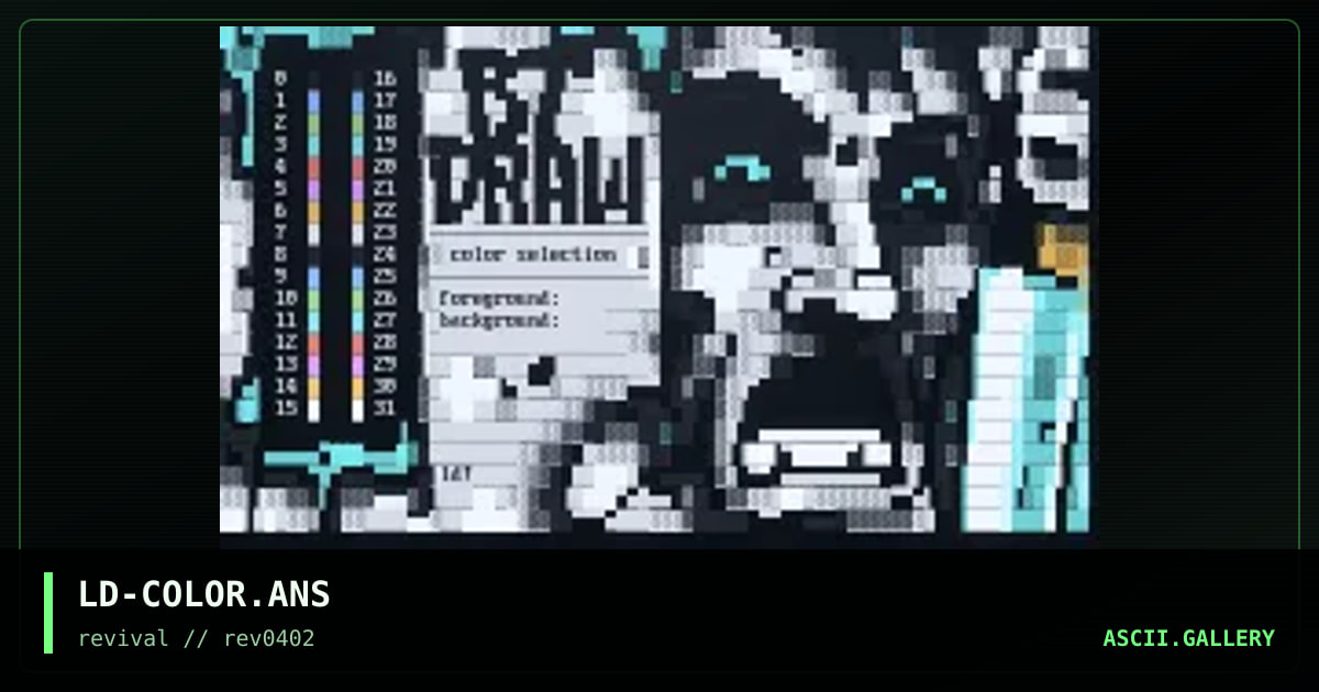 BTDraw Color Selection, by lazthaus, 2002