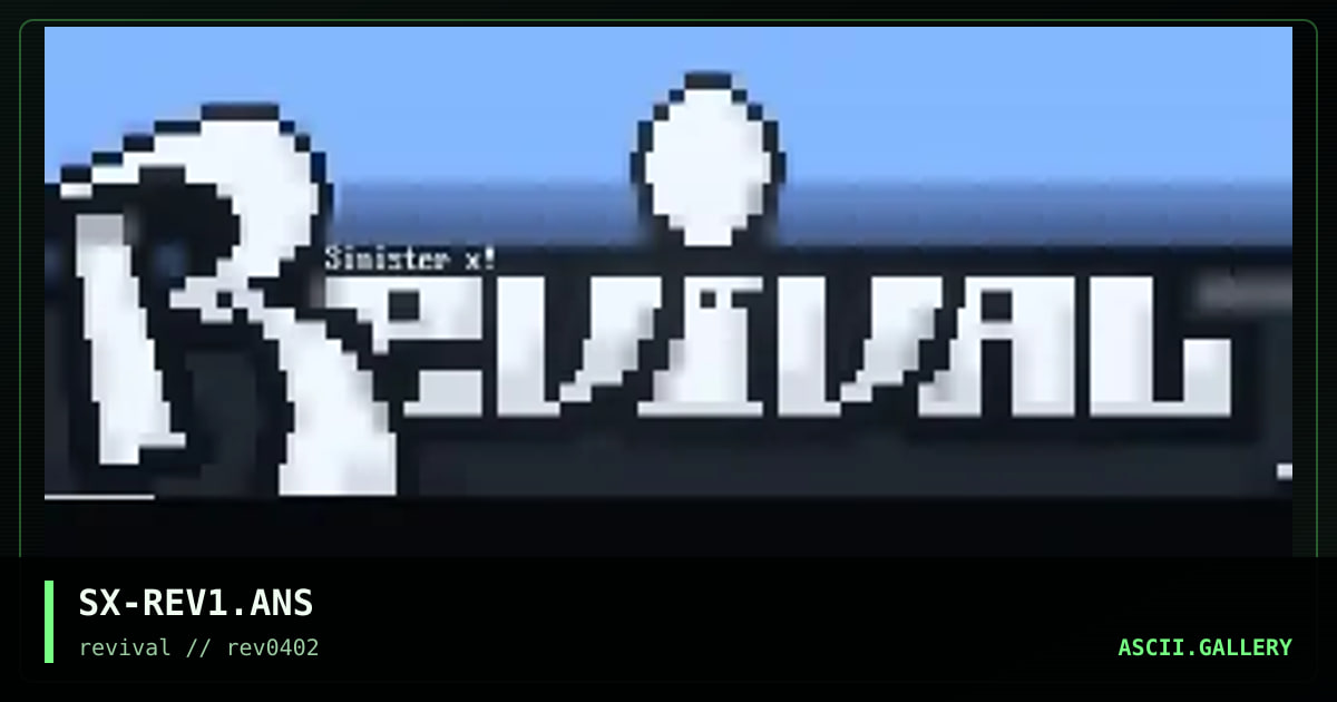Revival, by sinister x, 2002