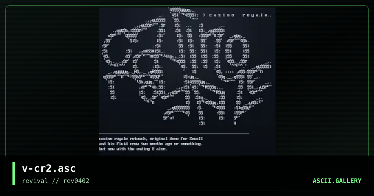 Casino Royale (ReTouch), by visionary, 2002