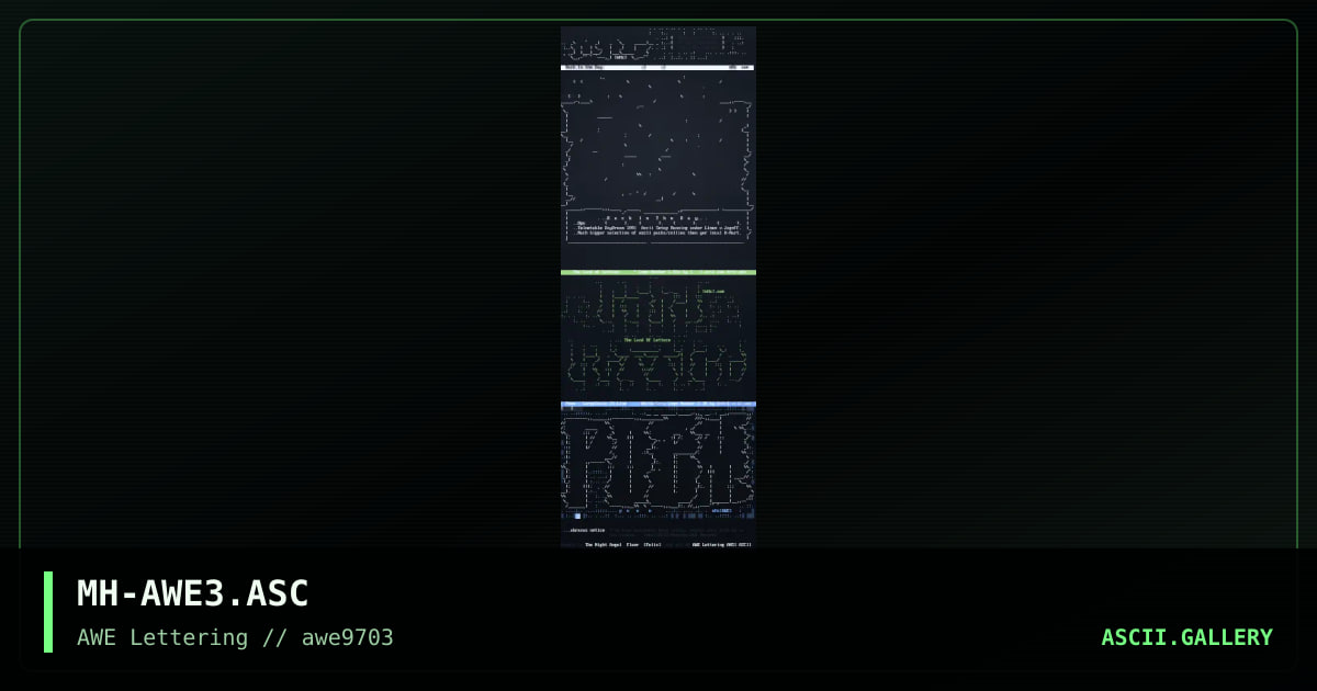 Ascii Compilation #2, by megga hertz, 1997