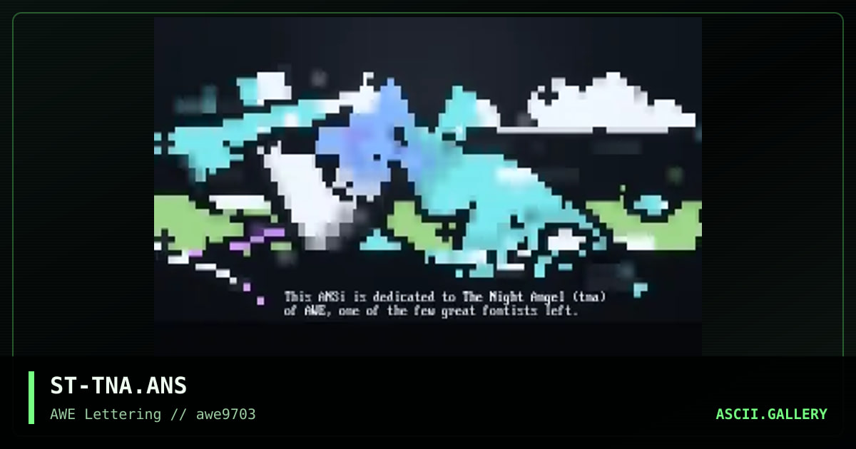 The Night Angel, by splatt, 1997
