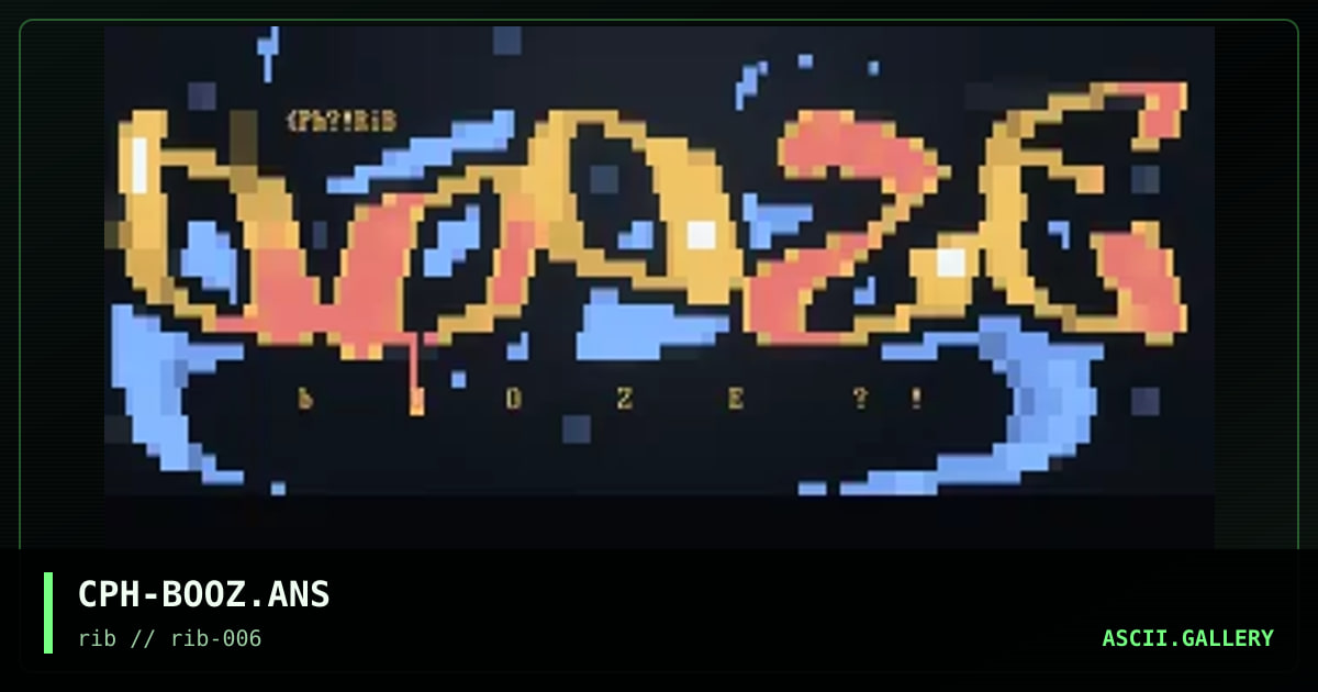 bOOZE lOGO, by cyberpunch, 1998